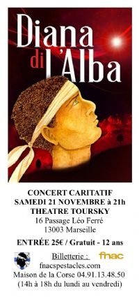 Concert Diana di l'Alba (groupe polyphonique corse). Le samedi 21 novembre 2015 à Marseille. Bouches-du-Rhone.  21H00